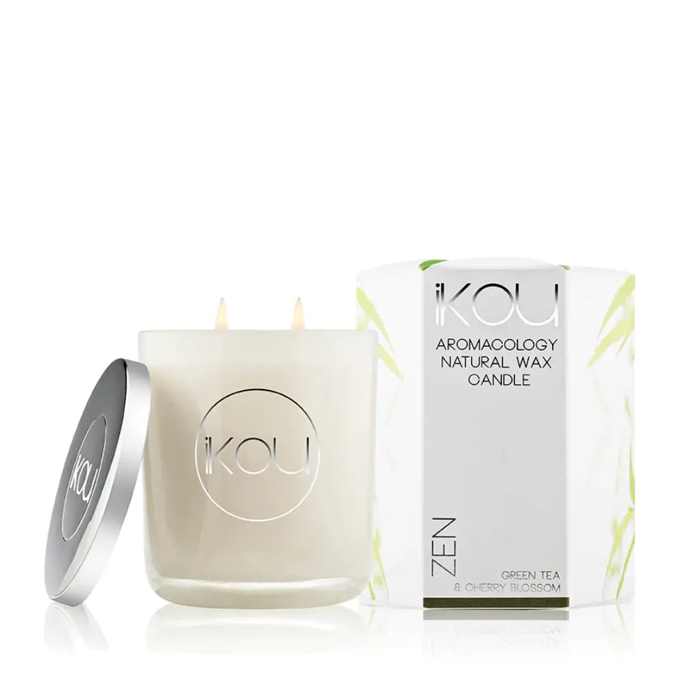 iKOU Aromacology Eco-Luxury Candle Glass Zen – Beauty Affairs