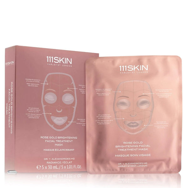 111SKIN Rose Gold Brightening Facial Treatment Mask 5 x 30ml - Beauty Affairs1