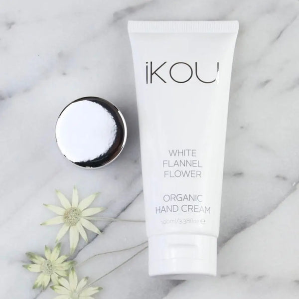 iKOU White Flannel Flower Organic Hand Cream 100ml - Beauty Affairs2